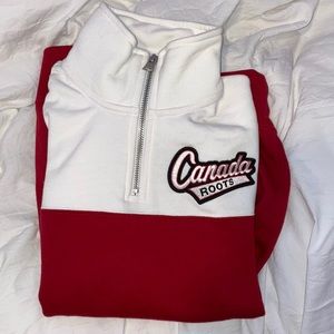 Canada Roots half zip sweater